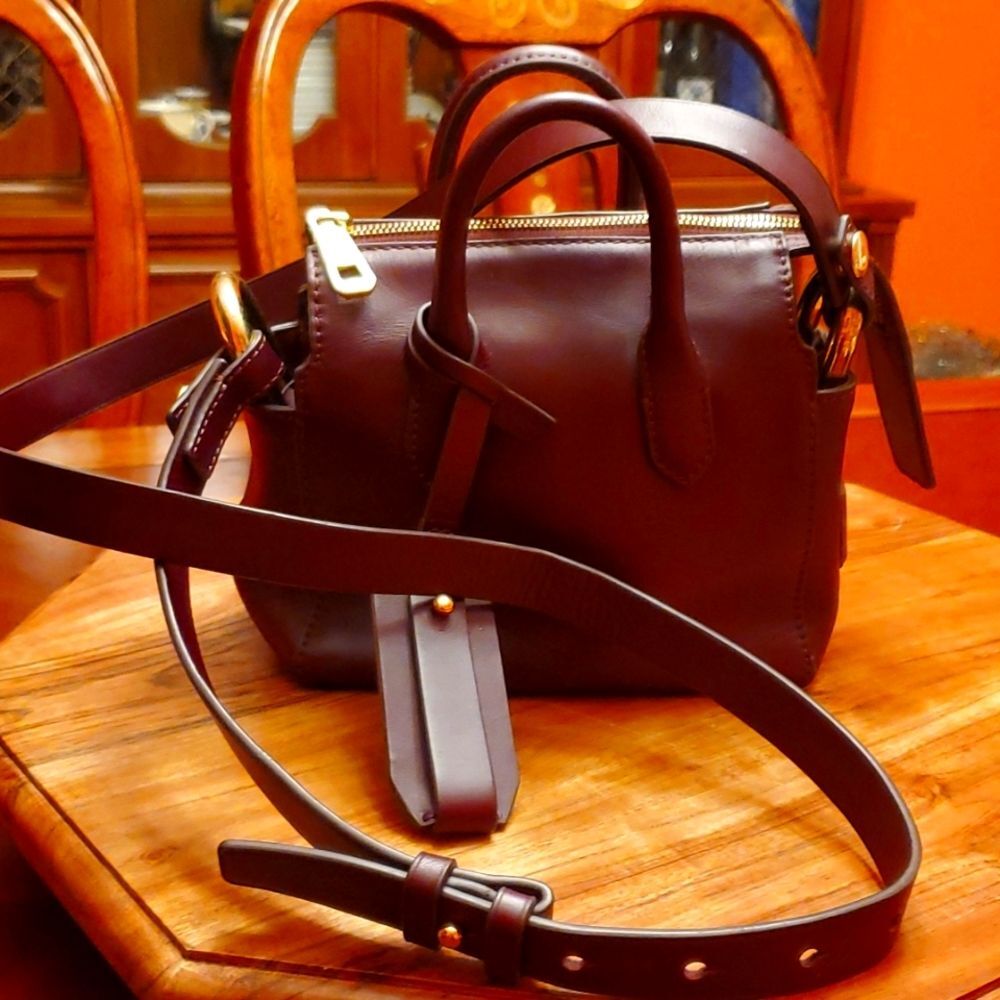 J Crew Harper Satchel in Maroon